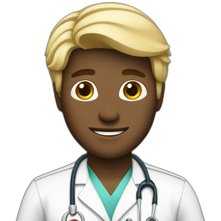 Blond Male nurse in full emoji