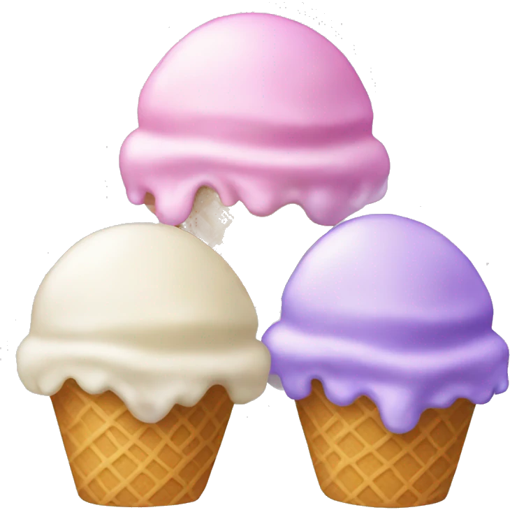 3 balls of ice cream emoji