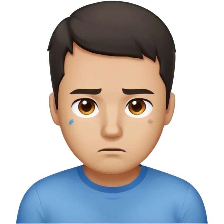 Man with a single small bandaid on his forehead emoji
