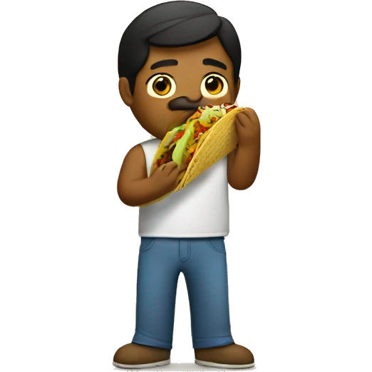 Mexican eating a taco emoji