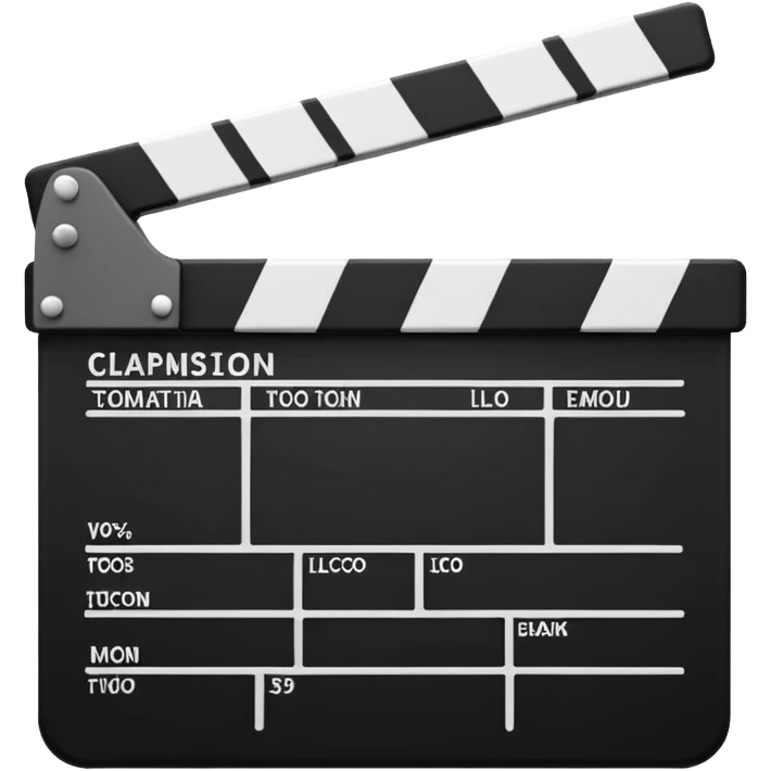 movie clapperboard mid-snap emoji