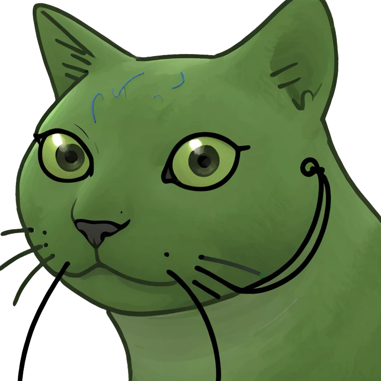 Katt med sjänor i ögonen emoji