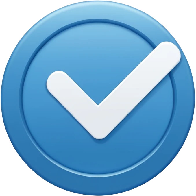 Blue circle Verification tick emoji