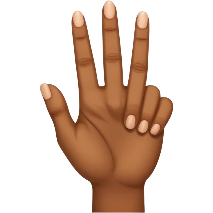 a closed hand with the index finger and middle finger pointing emoji