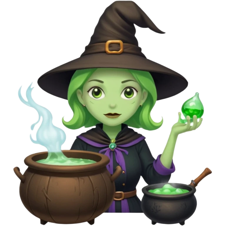 green witch cooking potion emoji