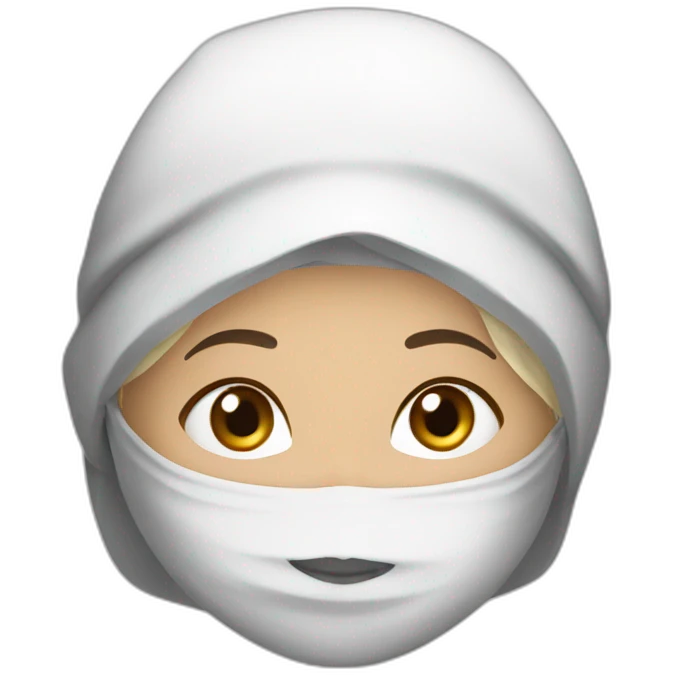 infirmière hijab blanche emoji