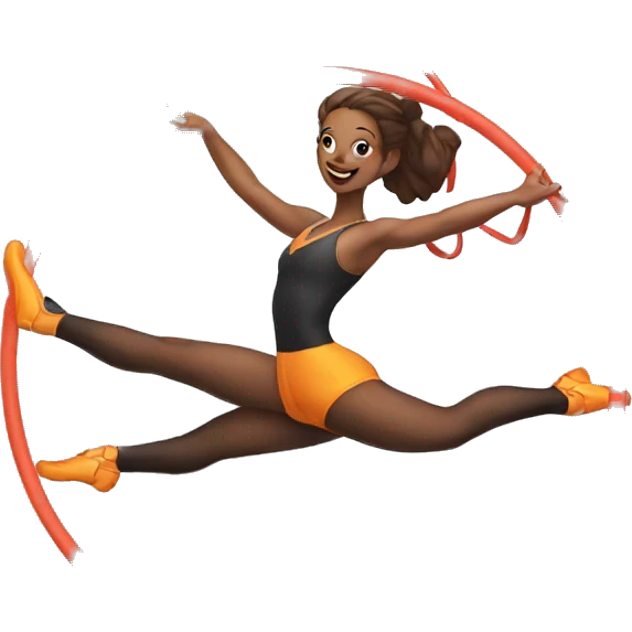 aerial hoop aerialist doing trick emoji