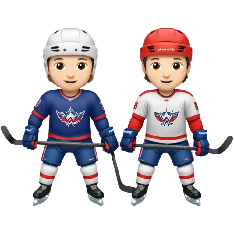 two smile young ovechkin ice hockey player in action emoji