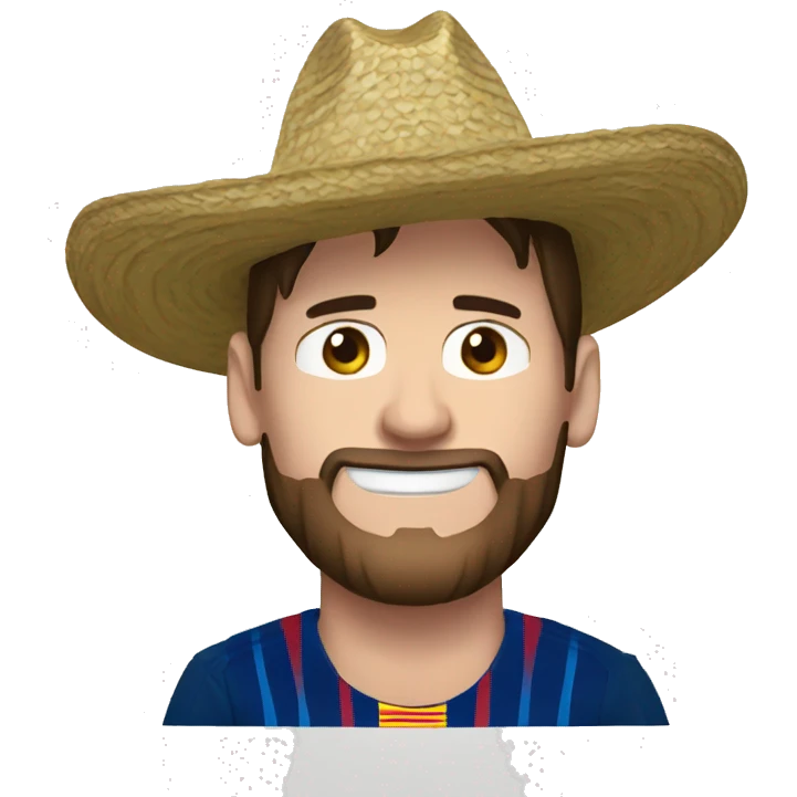 Messi con sombrero  emoji