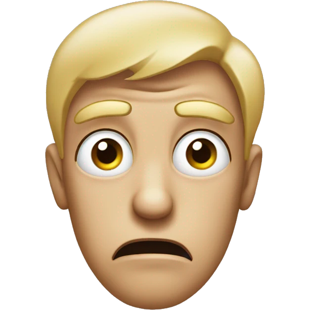 a face that is puzzled as to what is happening and a slight disgust emoji