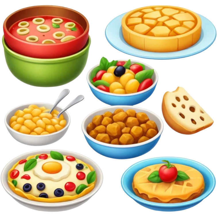 High resolution of a food dishes emoji