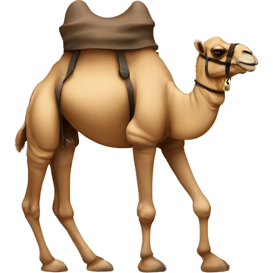Camel with a gun emoji