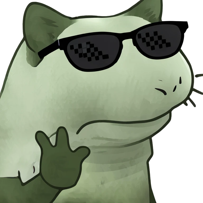 Cat with sunglasses emoji