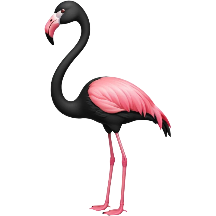 Black flamingo  emoji