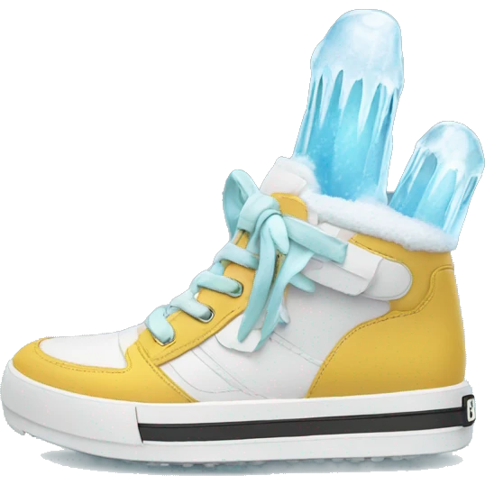 frozen sneaker with icicles emoji