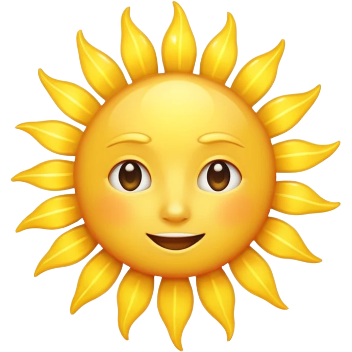 A sun with shining ray (No background) (No face) emoji