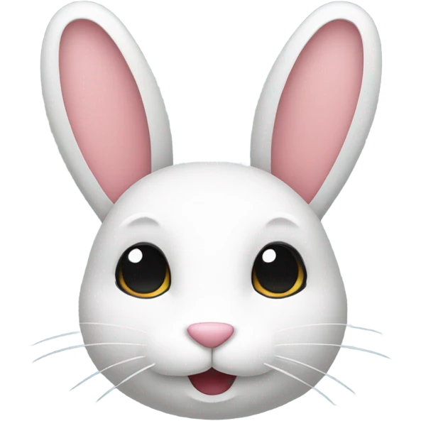 A bunny with the style of IOS emoji