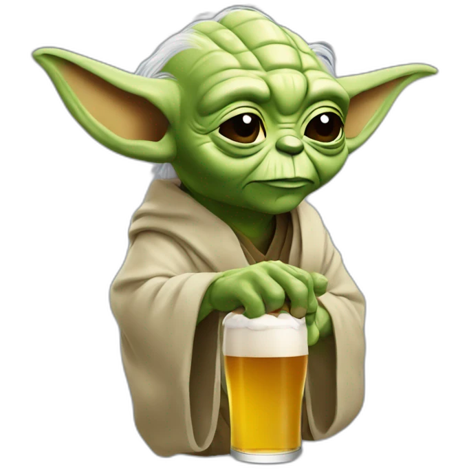 Yoda qui bois un3 bière emoji