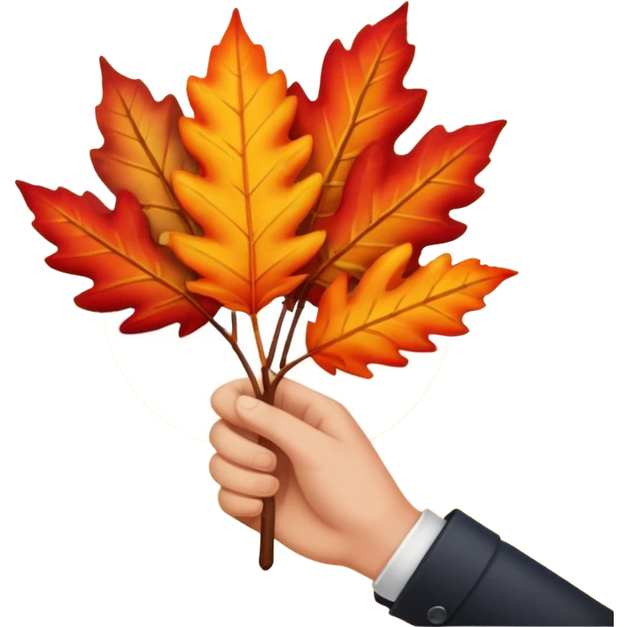  autumn in a hand emoji