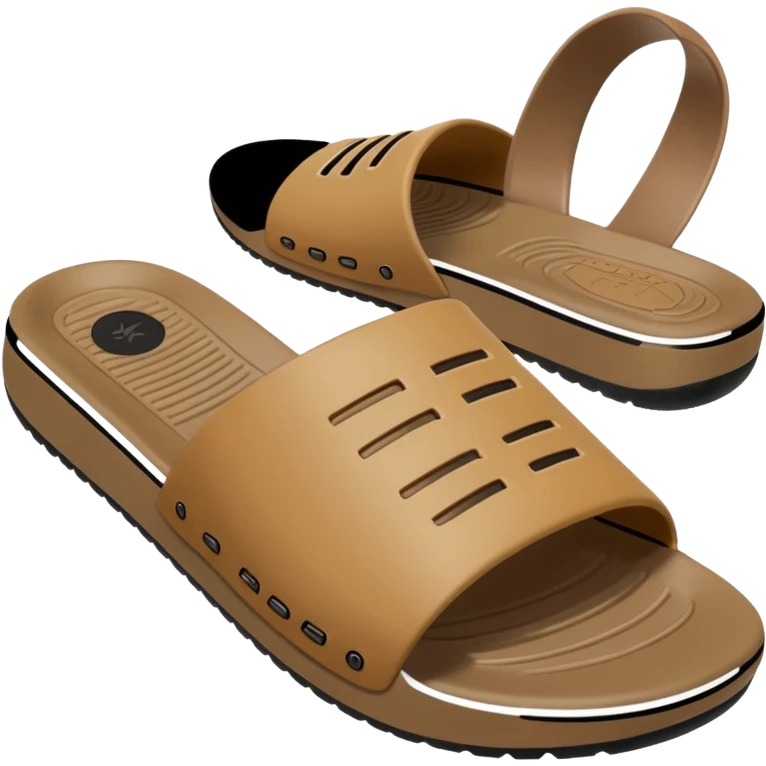 yeezy slide sandal in tan color emoji