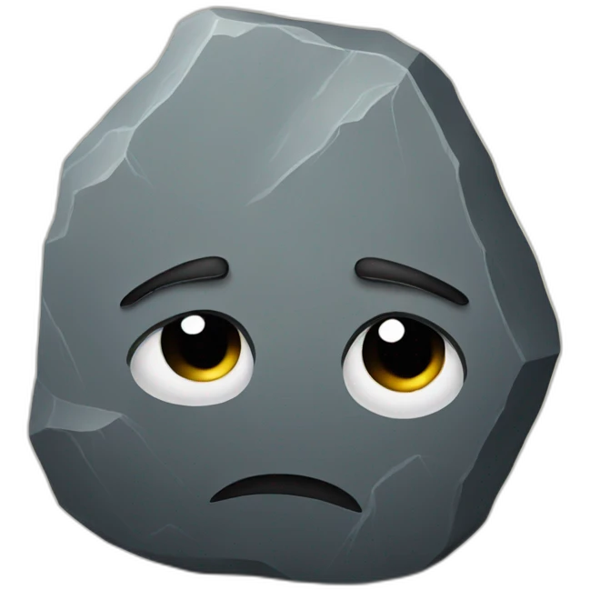 sad rock emoji