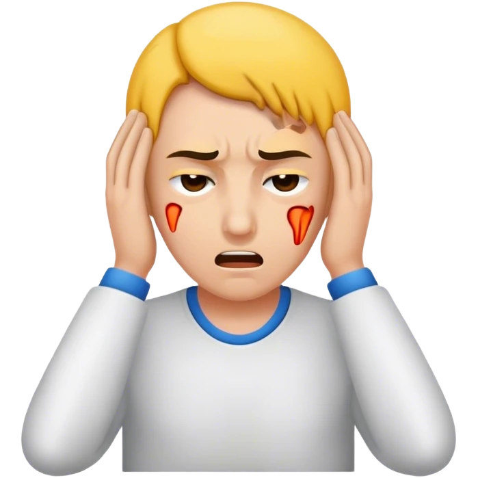 Mal de tête à cause du son emoji