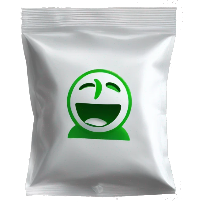 Ziploc baggie with white inside emoji