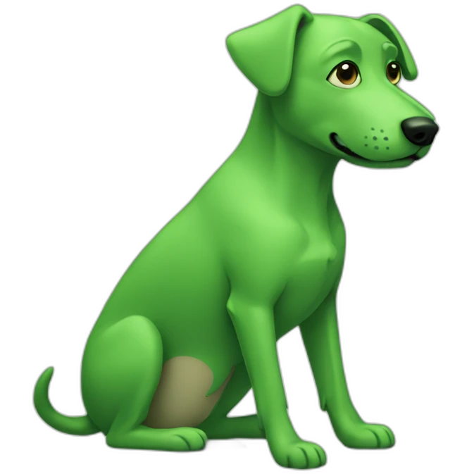 green dog emoji