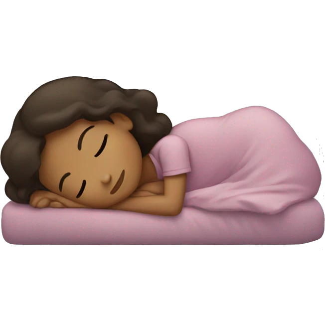 Brunette girl sleeping emoji