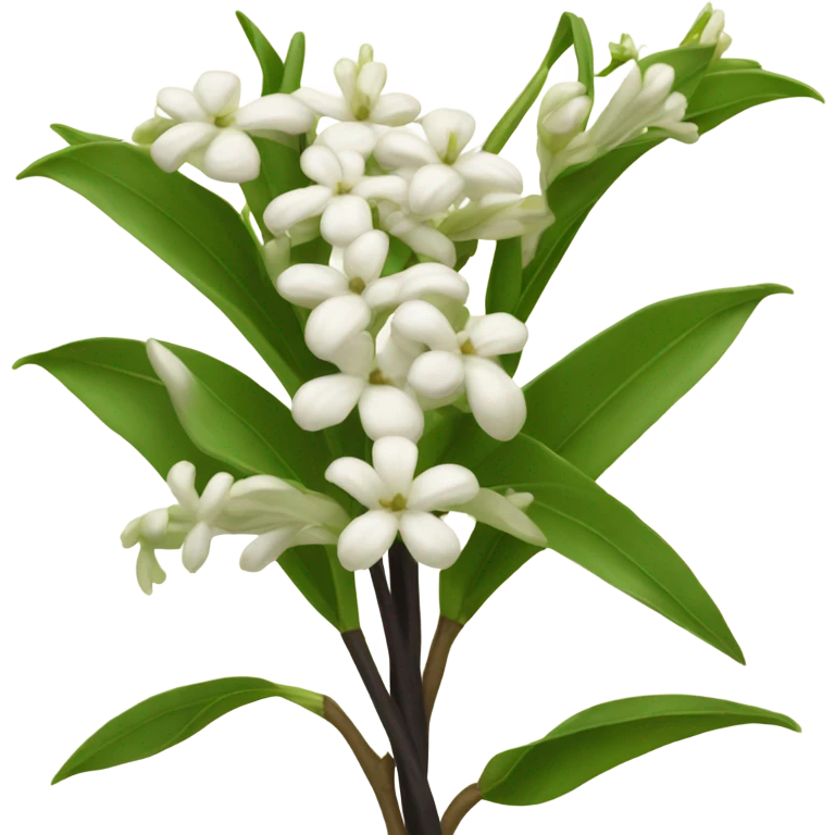  natural vanilla beans with flower emoji
