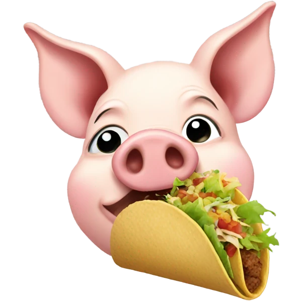 Pig eating tacos emoji