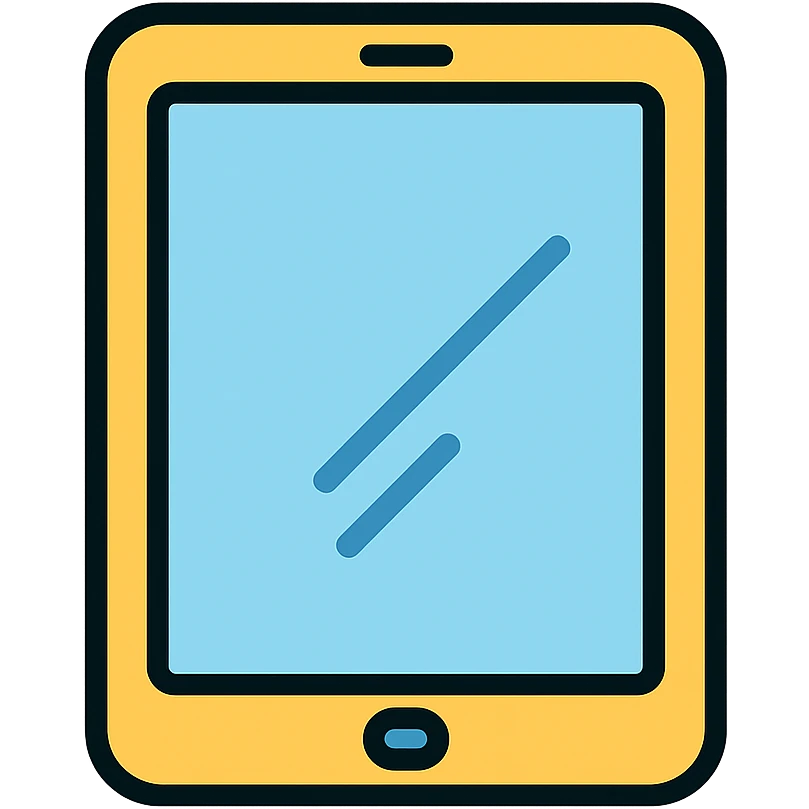 an iPad, clean and modern icon style emoji