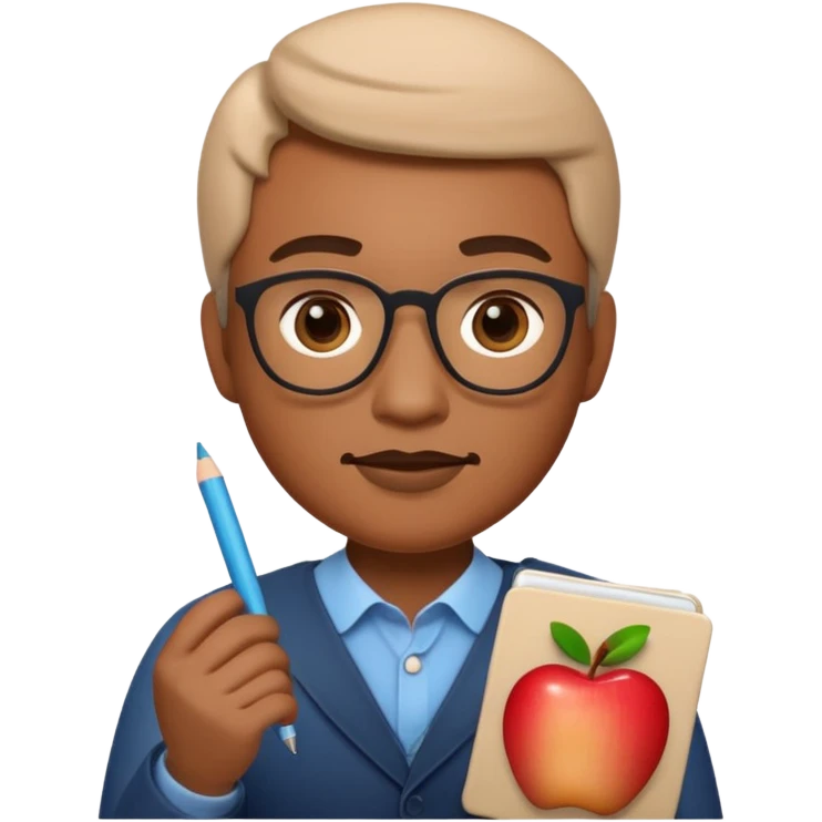 Apple Memoji-style 3D emoji of a playwright with a script in hand, smooth gradients, rounded shapes, no background.
 emoji
