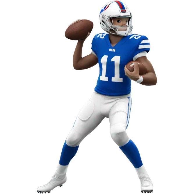 Josh Allen playing football emoji