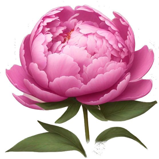 Pink peonies emoji