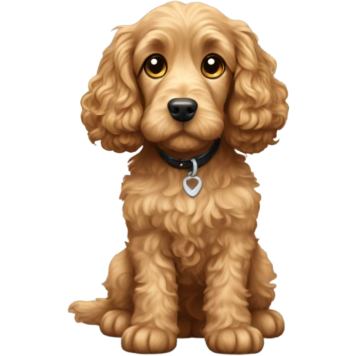 Black cocker spaniel golden doodle mix emoji