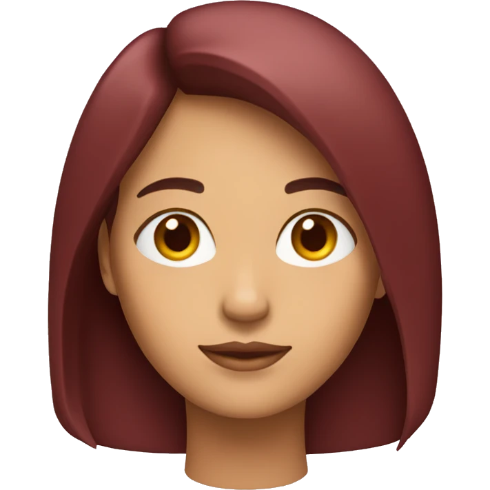 mujer con pelo muy largo rojo emoji