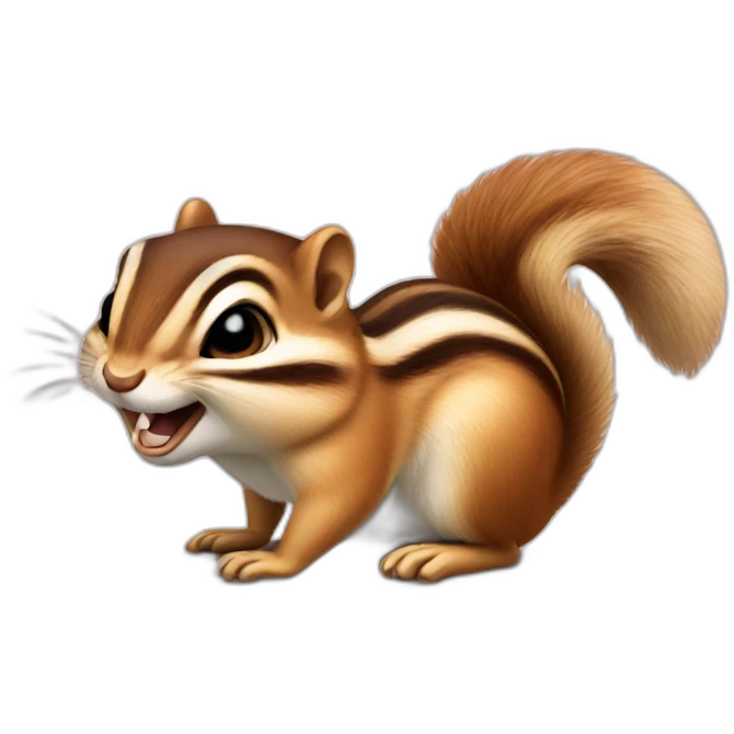 chipmunk is chewing emoji