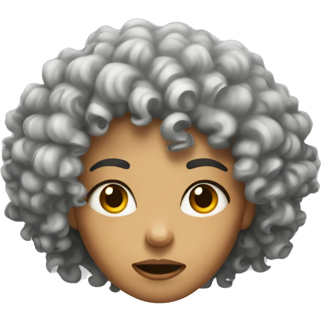 Mad curly haired girl emoji