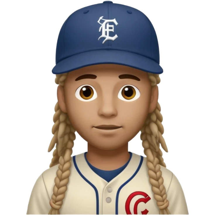 dreadlock baseball player emoji