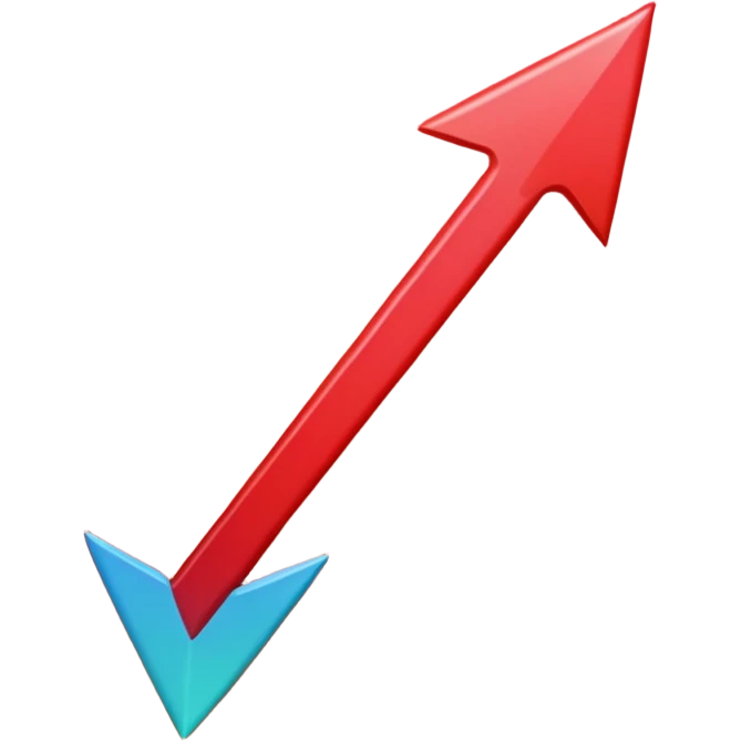 arrow red gradient down emoji