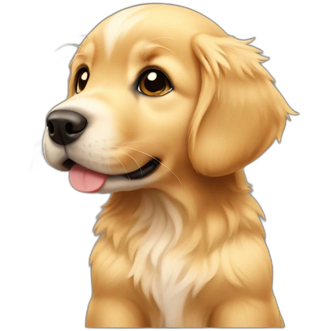 small golden retriever puppy emoji