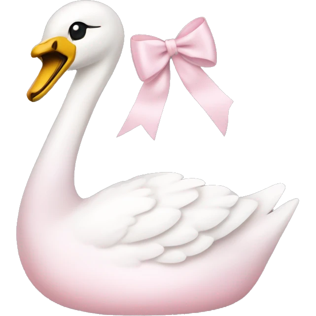 swan light pink bow emoji