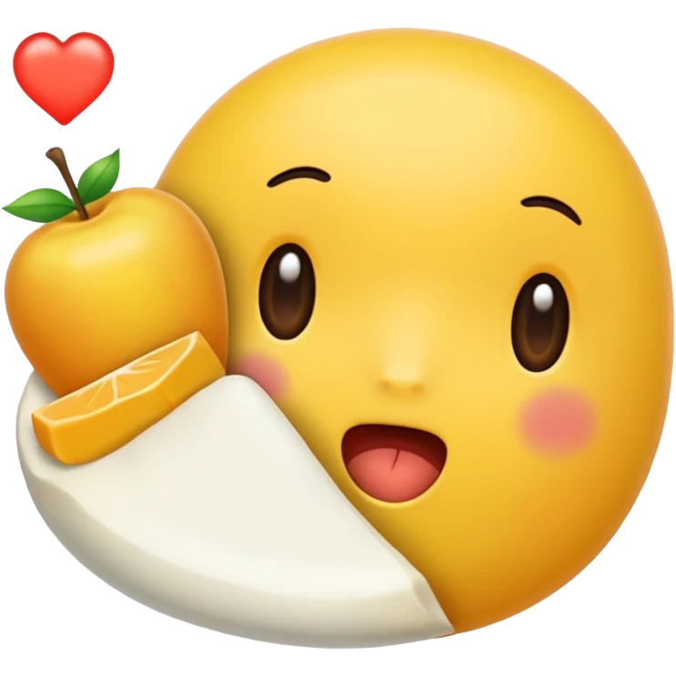육각형의 보석모양 붉은색 젤리 emoji