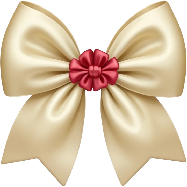 Really light cream bow emoji
