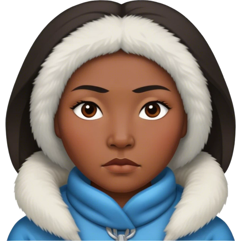 Inuit women photorealistic serious emoji