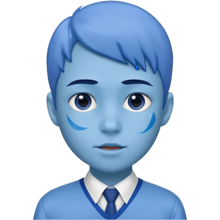blue school emoji