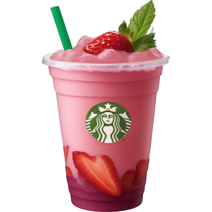 Starbucks strawberry acai refresher  emoji