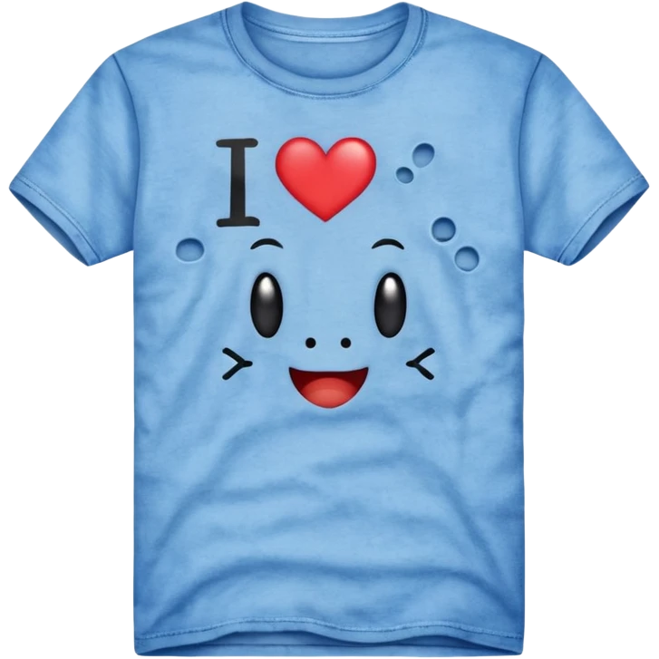 Blue shirt with the text I love krabby. And the shirt has holes emoji