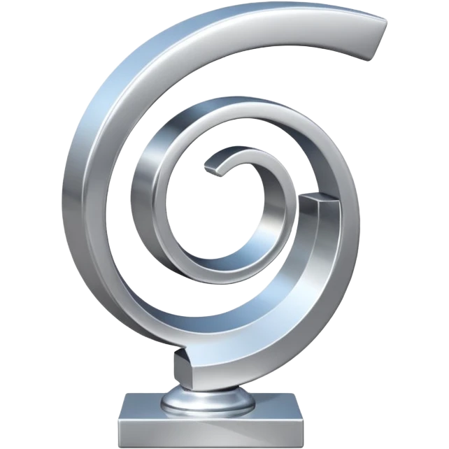 A modern abstract sculpture emoji